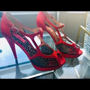 Betsey Johnson Red Statement Heels